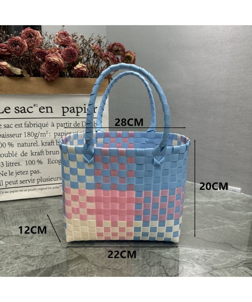 Ritzy(リッツィー)の「3色展開 可愛いカラフルかごバッグ ショルダーバッグ(かごバッグ・レディース・ベージュ/ピンク/ブルー・FREE)」の16枚目の写真