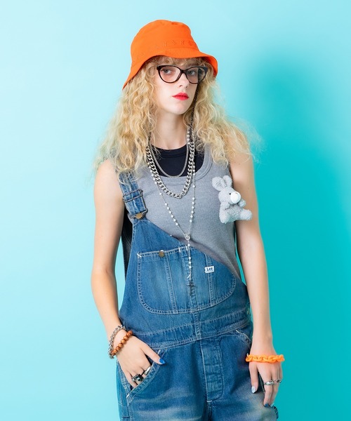 ankoROCK(アンコロック)の「TEDDY ankoROCK ワッフルタンクトップ(タンクトップ・レディース・ホワイト系1/ホワイト系2/ブラック系1/ブラック系2/グレー系1/グレー系2・S/M/L/XL)」の7枚目の写真