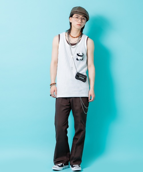 ankoROCK(アンコロック)の「TEDDY ankoROCK ワッフルタンクトップ(タンクトップ・レディース・ホワイト系1/ホワイト系2/ブラック系1/ブラック系2/グレー系1/グレー系2・S/M/L/XL)」の22枚目の写真