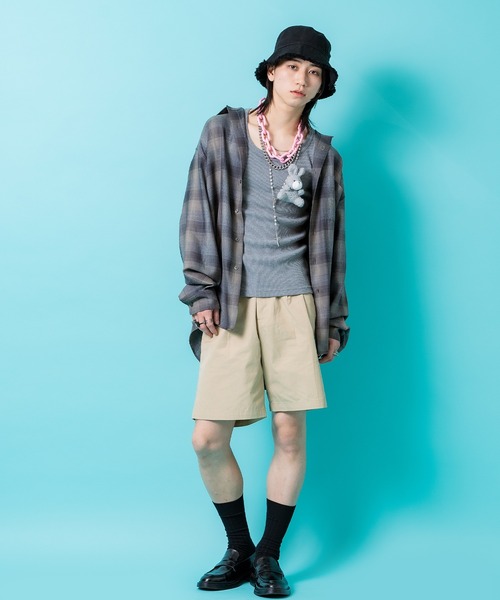 ankoROCK(アンコロック)の「TEDDY ankoROCK ワッフルタンクトップ(タンクトップ・レディース・ホワイト系1/ホワイト系2/ブラック系1/ブラック系2/グレー系1/グレー系2・S/M/L/XL)」の10枚目の写真