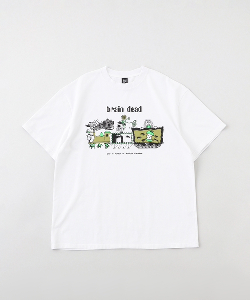 BRAIN DEAD(ブレインデット)の「BRAIN DEAD / ブレインデッド ARTIFICIAL PARADISE T-SHIRT(Tシャツ/カットソー・メンズ・ホワイト・LARGE)」の1枚目の写真