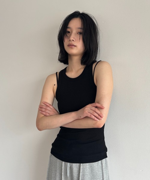 FUULLY STUDIO（フーリィーステューディオ）の「アメスリリブタンクトップ（タンクトップ・レディース・ブラック/ブルー/ホワイト・FREE）」の10枚目の写真