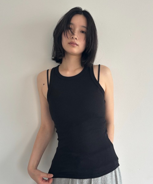 FUULLY STUDIO（フーリィーステューディオ）の「アメスリリブタンクトップ（タンクトップ・レディース・ブラック/ブルー/ホワイト・FREE）」の11枚目の写真