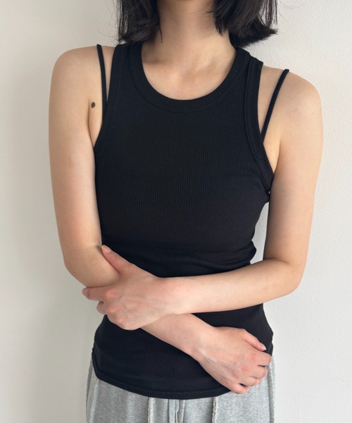 FUULLY STUDIO（フーリィーステューディオ）の「アメスリリブタンクトップ（タンクトップ・レディース・ブラック/ブルー/ホワイト・FREE）」の13枚目の写真