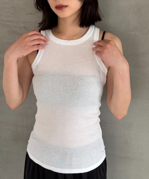 FUULLY STUDIO（フーリィーステューディオ）の「アメスリリブタンクトップ（タンクトップ・レディース・ブラック/ブルー/ホワイト・FREE）」の6枚目の写真