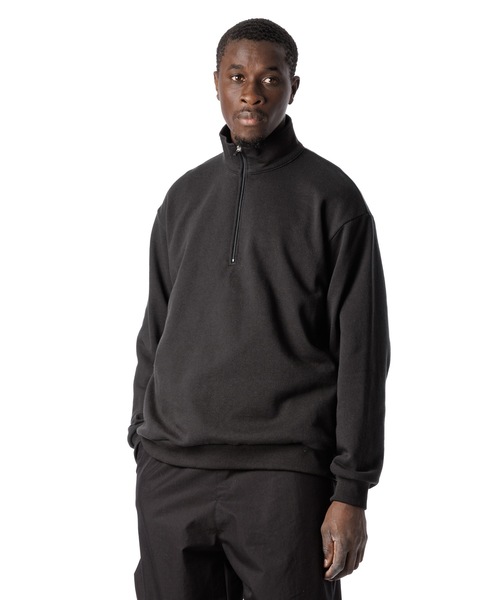 Sandinista（サンディニスタ）の「American Cotton Half Zip Pullover / アメリカコットンハーフジッププルオーバー（スウェット・メンズ・グリーン/オートミール/ブラック・MEDIUM/SMALL/LARGE）」の2枚目の写真