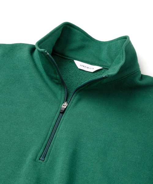 Sandinista（サンディニスタ）の「American Cotton Half Zip Pullover / アメリカコットンハーフジッププルオーバー（スウェット・メンズ・グリーン/オートミール/ブラック・MEDIUM/SMALL/LARGE）」の6枚目の写真
