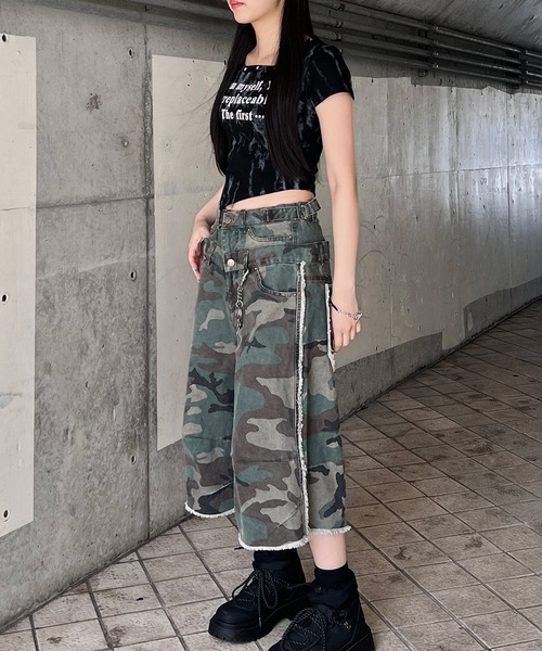 Figments(フィグメンツ)の「カモフラフリンジダブルウエストハーフパンツ(その他パンツ・レディース・その他1・SMALL/MEDIUM/LARGE)」の6枚目の写真