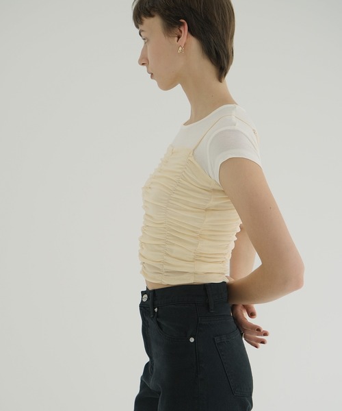 SHIRRING CAMI TOPS（キャミソール）｜CLANE（クラネ）の