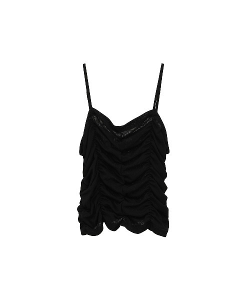 【新品未使用】CLANE SHIRRING CAMI TOPS CLANE - SHIRRING CAMI TOPS ORANGE - シャーリングキャミ