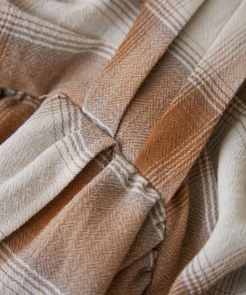 VIS（ビス）の「オンブレチェックリボンビスチェ（キャミソール・レディース・ベージュ系その他/ブラック系その他・FREE）」の4枚目の写真