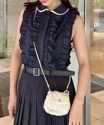 SNIDEL | ノースリクロップドフリルシャツ(シャツ/ブラウス)