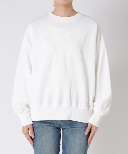 Cepica（セピカ）の「CAT刺繍スウェット（スウェット・レディース・ホワイト/ブラック・FREE）」の15枚目の写真