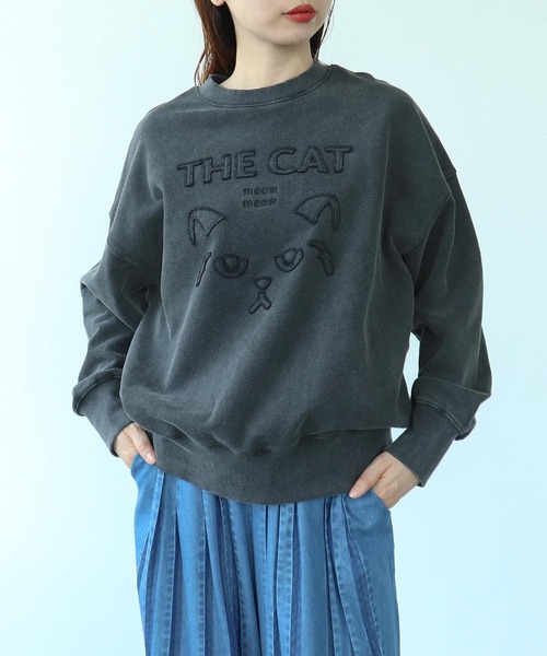 Cepica（セピカ）の「CAT刺繍スウェット（スウェット・レディース・ホワイト/ブラック・FREE）」の12枚目の写真