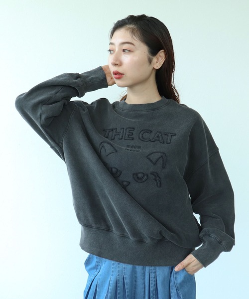 Cepica（セピカ）の「CAT刺繍スウェット（スウェット・レディース・ホワイト/ブラック・FREE）」の21枚目の写真