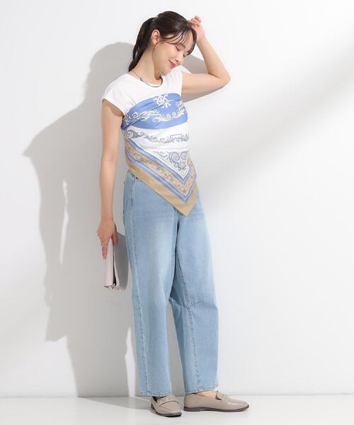 SHOO・LA・RUE（シューラルー）の「大判スカーフ（バンダナ/スカーフ・レディース・ベージュ系3/オレンジ系その他5・00）」の8枚目の写真