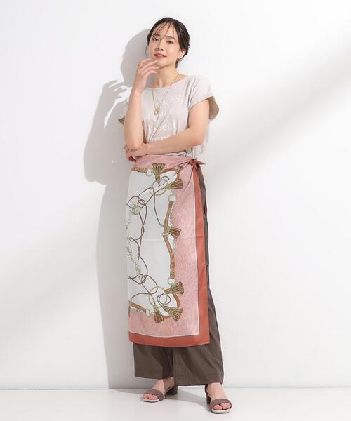 SHOO・LA・RUE（シューラルー）の「大判スカーフ（バンダナ/スカーフ・レディース・ベージュ系3/オレンジ系その他5・00）」の10枚目の写真