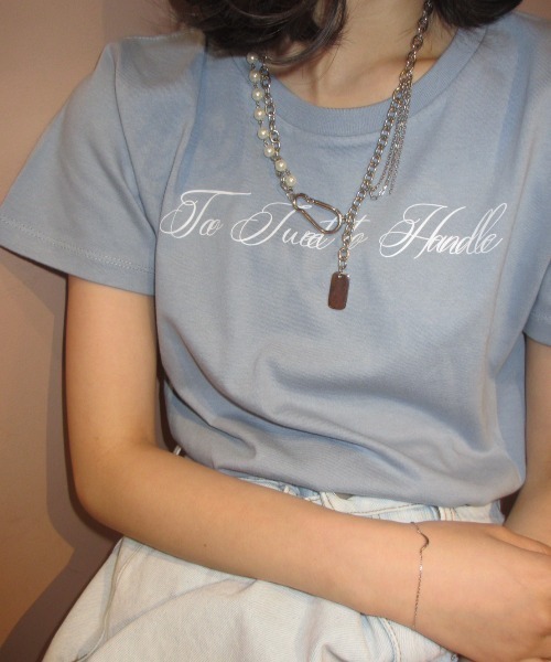 HONEY MI HONEY(ハニーミーハニー)の「Too Sweet to Handle T-shirt(Tシャツ/カットソー・レディース・ブラック/サックスブルー/ホワイト/ピンク・FREE)」の3枚目の写真