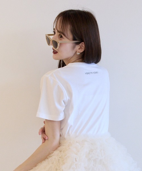 HONEY MI HONEY(ハニーミーハニー)の「Too Sweet to Handle T-shirt(Tシャツ/カットソー・レディース・ブラック/サックスブルー/ホワイト/ピンク・FREE)」の12枚目の写真