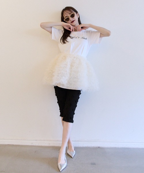 HONEY MI HONEY(ハニーミーハニー)の「Too Sweet to Handle T-shirt(Tシャツ/カットソー・レディース・ブラック/サックスブルー/ホワイト/ピンク・FREE)」の8枚目の写真
