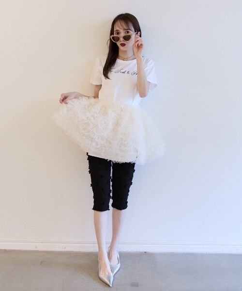 HONEY MI HONEY(ハニーミーハニー)の「Too Sweet to Handle T-shirt(Tシャツ/カットソー・レディース・ブラック/サックスブルー/ホワイト/ピンク・FREE)」の9枚目の写真