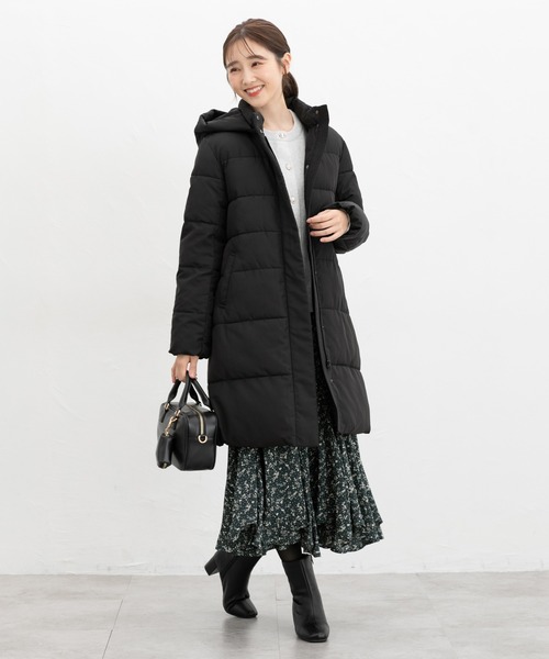 Honeys(ハニーズ)の「【非フッ素撥水加工】ファイバーダウンコート(ダウンジャケット/コート・レディース・ネイビー/モカ/ブラック・L/LL/M/S)」の9枚目の写真