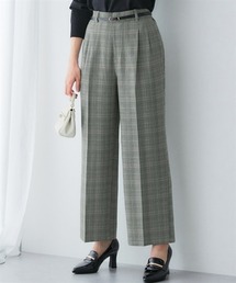 7days Life Styling | ウール調ワイドストレートパンツ（しわになりにくい・洗濯機OK）<大きいサイズ有>(スラックス)