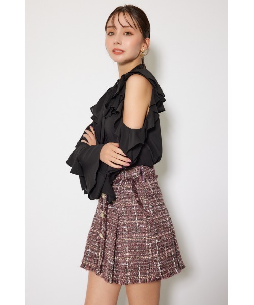 rienda(リエンダ)の「フリルスリーブビッグカラーリボンブラウス 秋服(シャツ/ブラウス・レディース・ブラック/ホワイト/ブラウン・FREE)」の18枚目の写真