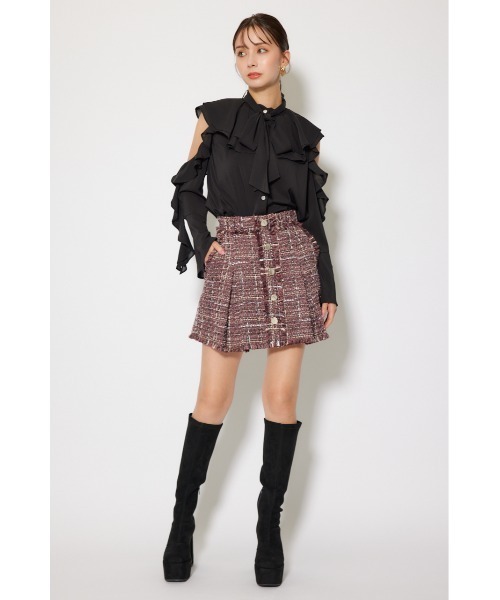 rienda(リエンダ)の「フリルスリーブビッグカラーリボンブラウス 秋服(シャツ/ブラウス・レディース・ブラック/ホワイト/ブラウン・FREE)」の19枚目の写真
