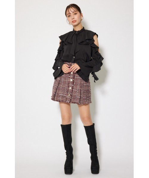 rienda(リエンダ)の「フリルスリーブビッグカラーリボンブラウス 秋服(シャツ/ブラウス・レディース・ブラック/ホワイト/ブラウン・FREE)」の20枚目の写真