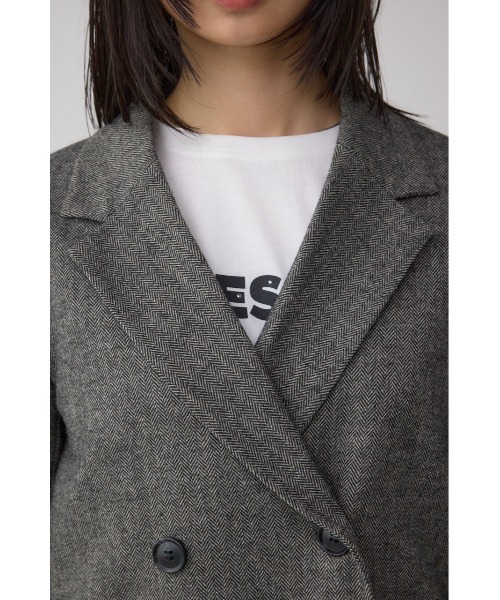 AZUL by moussy（アズールバイマウジー）の「ダブルテーラードジャケット（テーラードジャケット・レディース・ブラック系その他/杢グレー・FREE）」の9枚目の写真