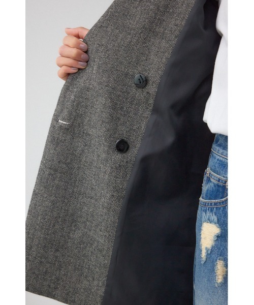 AZUL by moussy（アズールバイマウジー）の「ダブルテーラードジャケット（テーラードジャケット・レディース・ブラック系その他/杢グレー・FREE）」の15枚目の写真