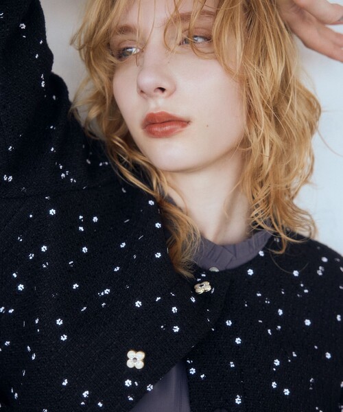 希少✨タグ付✨ ルネ TISSUE ツイード　ジャケット　花柄　パール　7万円 希少✨タグ付✨ ルネ TISSUE ツイード ジャケット 花柄 パール 7万円