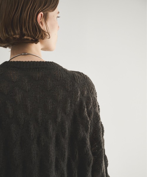 LOSCa（ロスカ）の「ポコポコニットプルオーバー（ニット/セーター・レディース・アイボリー/チャコールグレー/ライトブルー・FREE）」の9枚目の写真