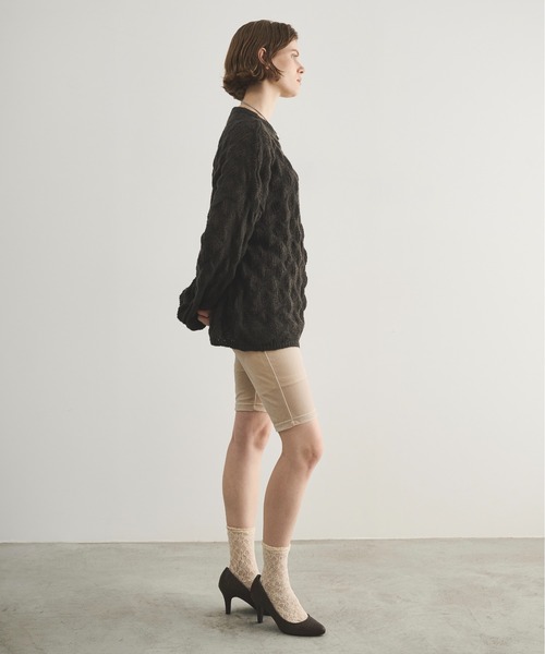 LOSCa（ロスカ）の「ポコポコニットプルオーバー（ニット/セーター・レディース・アイボリー/チャコールグレー/ライトブルー・FREE）」の14枚目の写真