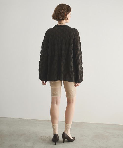 LOSCa（ロスカ）の「ポコポコニットプルオーバー（ニット/セーター・レディース・アイボリー/チャコールグレー/ライトブルー・FREE）」の15枚目の写真