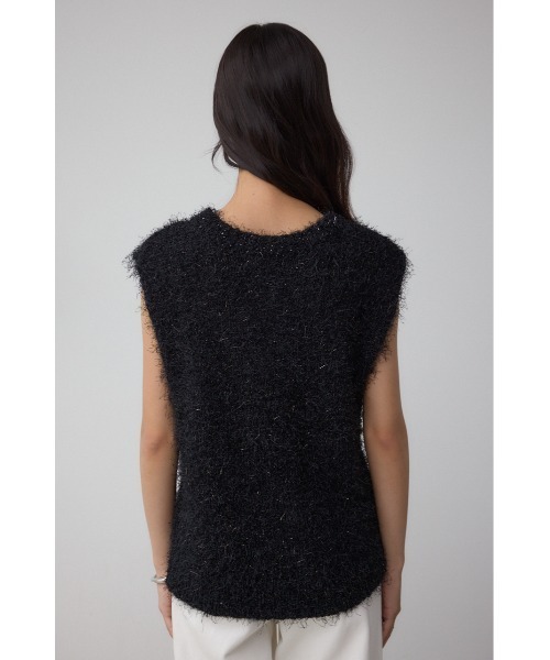 AZUL by moussy(アズールバイマウジー)の「ラメフェザーVネックニットベスト(ベスト・レディース・ブラウン/ブラック/アイボリー・FREE)」の18枚目の写真