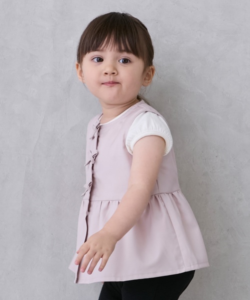 petit main(プティマイン)の「ひんやりクールペプラムトップス(ベスト・キッズ・ライトブルー/ライトピンク・L/M/S)」の3枚目の写真