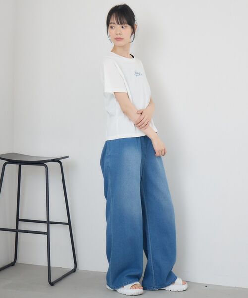RETRO GIRL(レトロガール)の「ラメジェルプリントTEE(Tシャツ/カットソー・レディース・イエロー/チャコールグレー/オフホワイト・FREE)」の7枚目の写真