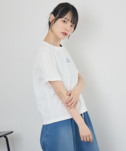 RETRO GIRL(レトロガール)の「ラメジェルプリントTEE(Tシャツ/カットソー・レディース・イエロー/チャコールグレー/オフホワイト・FREE)」の11枚目の写真