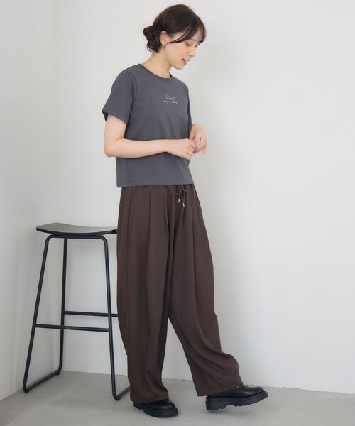 RETRO GIRL(レトロガール)の「ラメジェルプリントTEE(Tシャツ/カットソー・レディース・イエロー/チャコールグレー/オフホワイト・FREE)」の15枚目の写真
