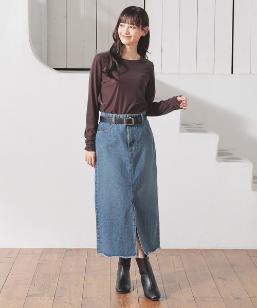 Honeys(ハニーズ)の「ベロアトップス(Tシャツ/カットソー・レディース・ブラック/アイボリー/ブラウン/グレー・S/M/L)」の17枚目の写真
