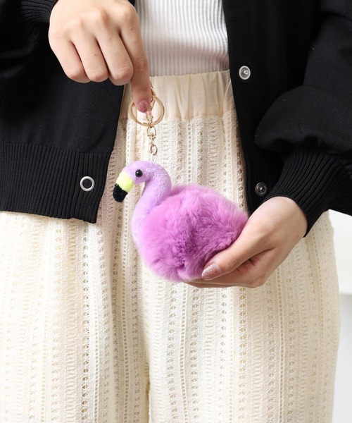 crossi(クロッシー)の「フラミンゴファーチャーム flamingo ぬいぐるみ かわいい ゆめかわ クミギ キーホルダー(チャーム・レディース・パープル/ローズ/ピンク/ブルー・FREE)」の13枚目の写真