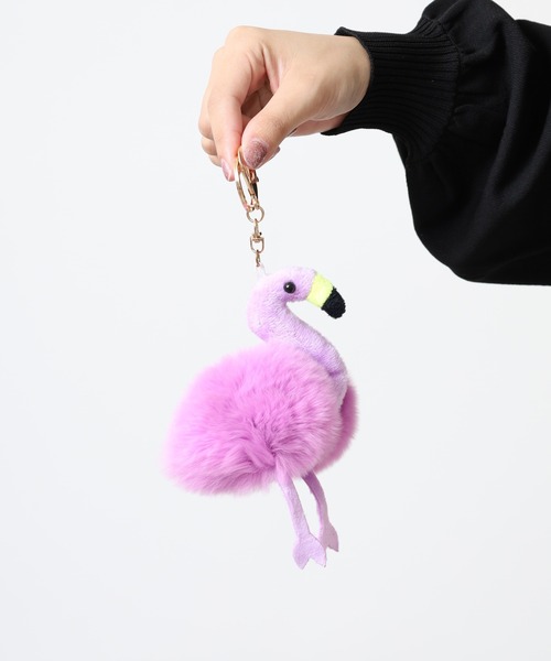 crossi(クロッシー)の「フラミンゴファーチャーム flamingo ぬいぐるみ かわいい ゆめかわ クミギ キーホルダー(チャーム・レディース・パープル/ローズ/ピンク/ブルー・FREE)」の14枚目の写真