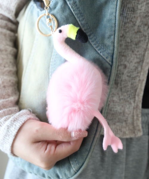 crossi(クロッシー)の「フラミンゴファーチャーム flamingo ぬいぐるみ かわいい ゆめかわ クミギ キーホルダー(チャーム・レディース・パープル/ローズ/ピンク/ブルー・FREE)」の17枚目の写真