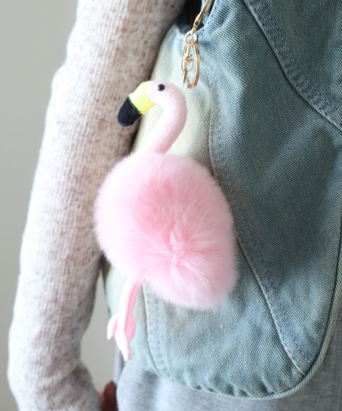 crossi(クロッシー)の「フラミンゴファーチャーム flamingo ぬいぐるみ かわいい ゆめかわ クミギ キーホルダー(チャーム・レディース・パープル/ローズ/ピンク/ブルー・FREE)」の18枚目の写真