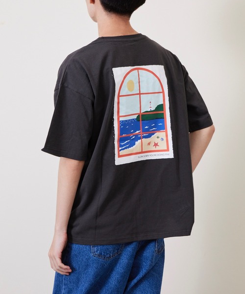 Fluffy BROTHERS(フラッフィーブラザーズ)の「パネルプリントTシャツ(大人サイズ)(Tシャツ/カットソー・レディース・ホワイト/サーモンピンク/レンガ/スミクロ・M/L/XL)」の22枚目の写真