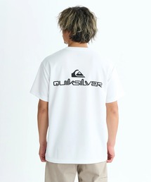 Quiksilver | DOUBLE LOGO ST/クイックシルバーダンボールニットロゴバックプリント半袖Tシャツ(Tシャツ/カットソー)