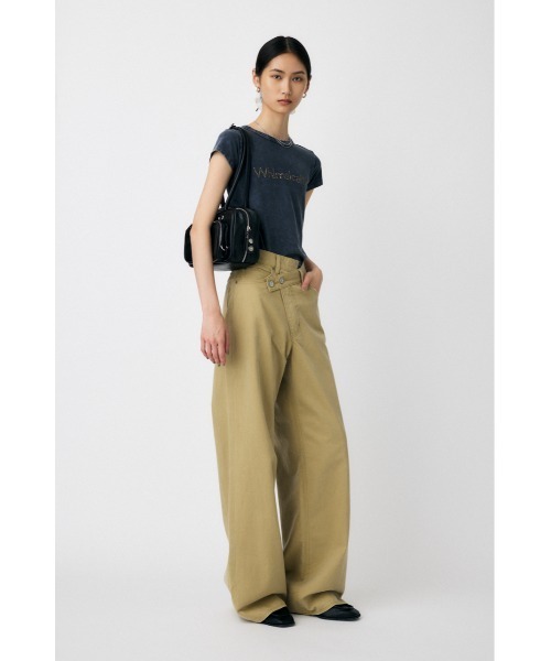 MOUSSY（マウジー）の「STUDS LOGO Tシャツ（Tシャツ/カットソー・レディース・オフホワイト/ライトブラック/ブラウン/ピンク・FREE）」の7枚目の写真