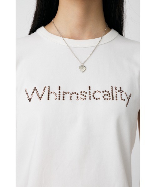 MOUSSY（マウジー）の「STUDS LOGO Tシャツ（Tシャツ/カットソー・レディース・オフホワイト/ライトブラック/ブラウン/ピンク・FREE）」の20枚目の写真